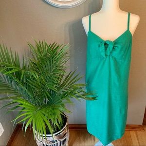 Linen Tie Midi Dress